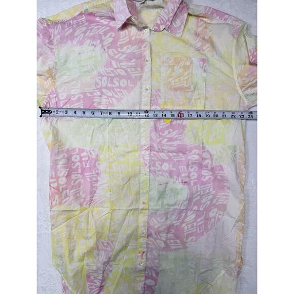 Kerri Rosenthal “Soleil Soleil” Tunic Top In Pastels Resort Wear Vacay Beach SM - Picture 6 of 8